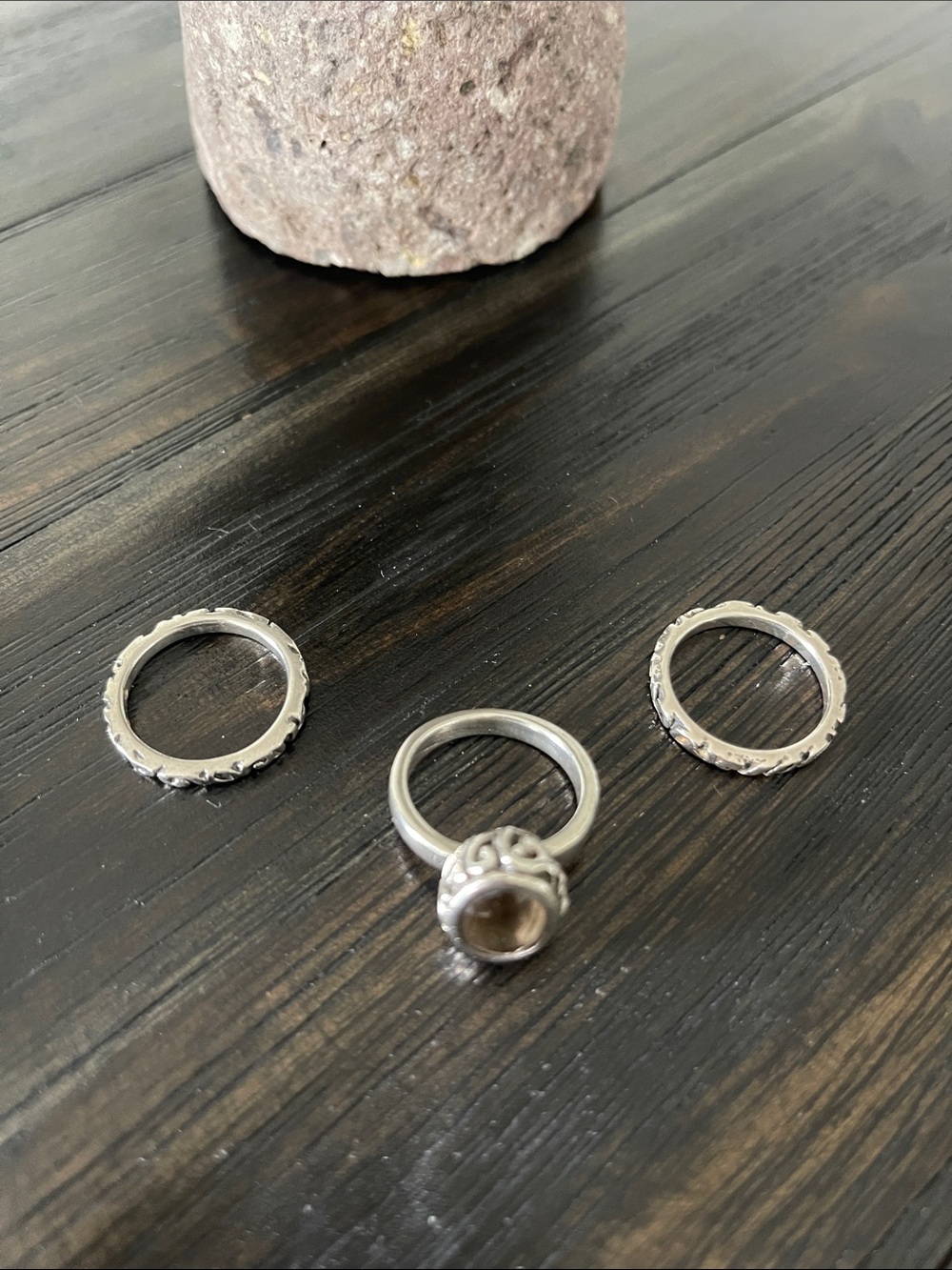 Silpada Sterling Silver Smoky Quartz Oval Stackable Ring - Brown - Picture 3 of 6